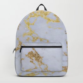 Awesome trendy modern faux gold glitter marble  Backpack