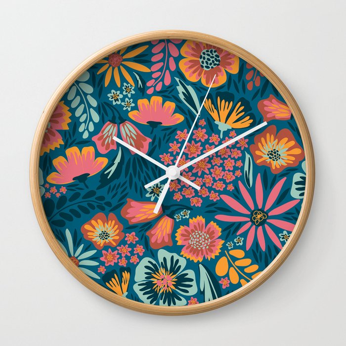 floral  Wall Clock