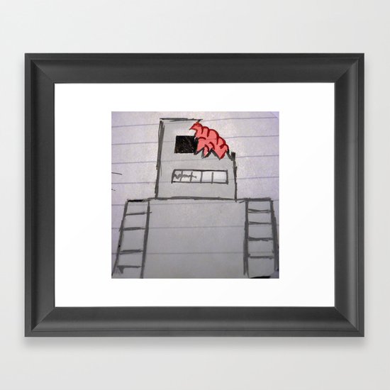 robot Framed Art Print