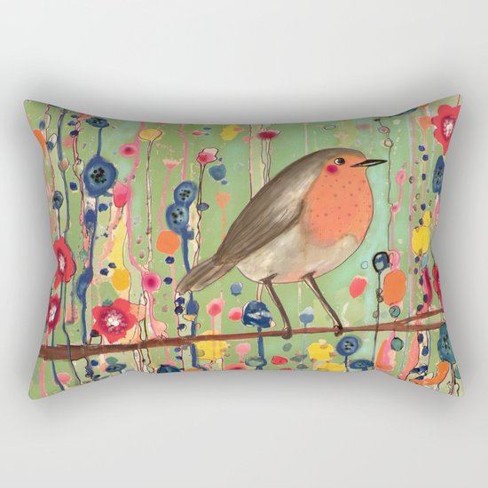 je ne suis pas qu'un oiseau revisited Rectangular Pillow