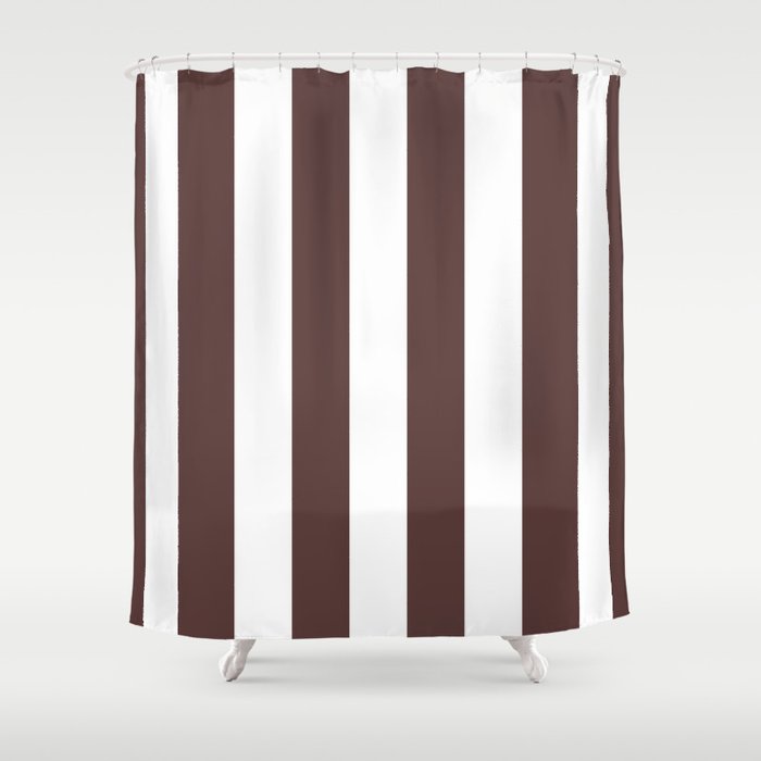 Dark Brown Granite And White Wide Vertical Cabana Tent Stripe