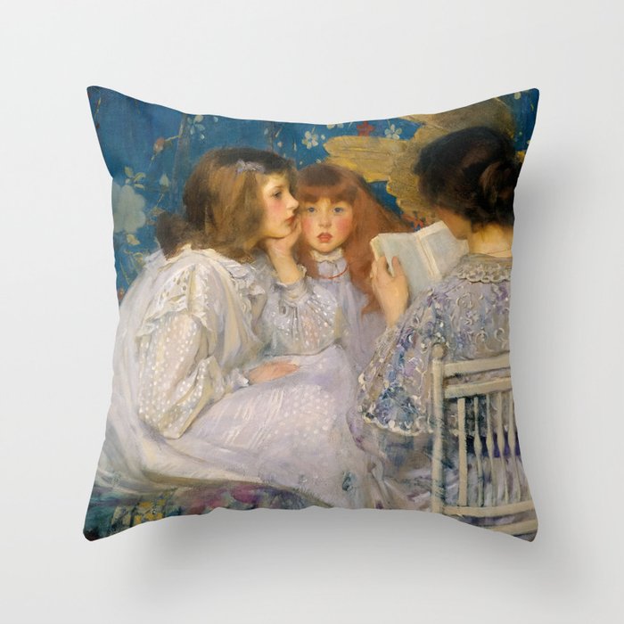 Jungle Tales, 1895 by James Jebusa Shannon Throw Pillow