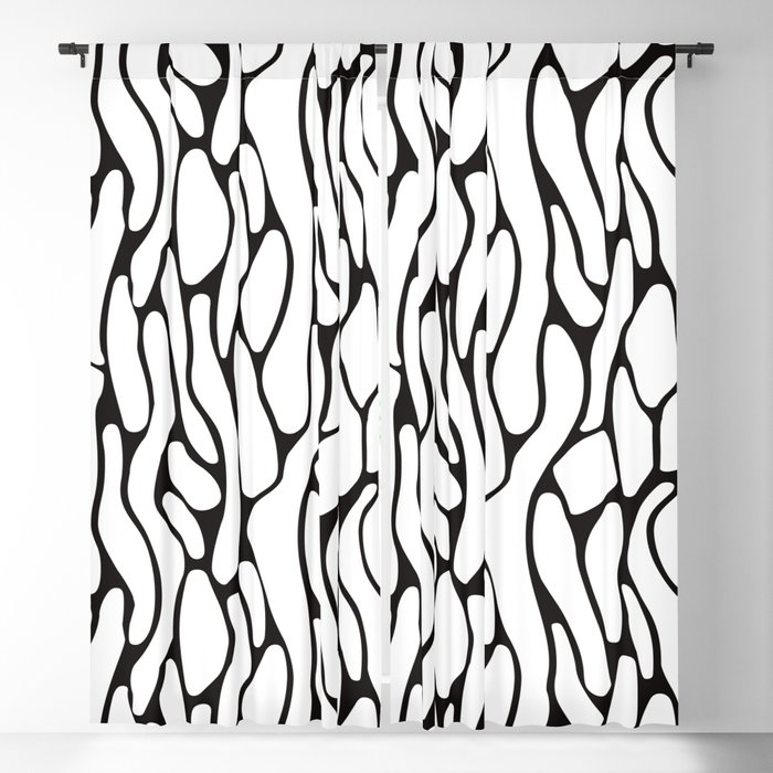 Geometrical Abstract Black White Animal Print Pattern Blackout