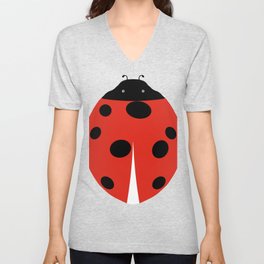 Ladybug Vector V Neck T Shirt