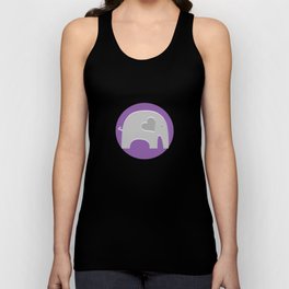 Purple Safari Elephant Tank Top