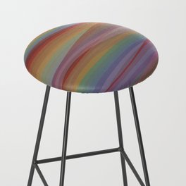 Multicolor Earth Tone Flowing Lines Bar Stool