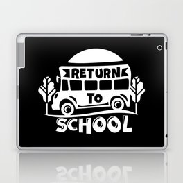 Return To School Bus Illustration Kids Cute Laptop Skin