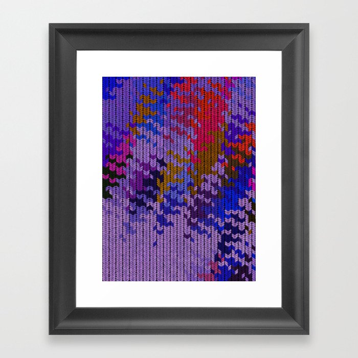 sweater stitch glitch Framed Art Print