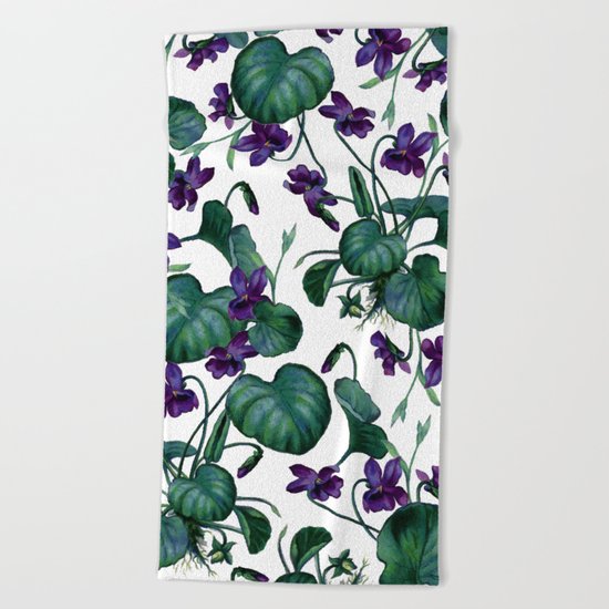 Violets #society6 #decor #buyart Beach Towel
