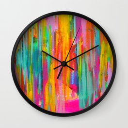 Neon Double Abstract Wall Clock
