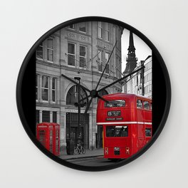 London Bus & Telephone Boxes. Wall Clock