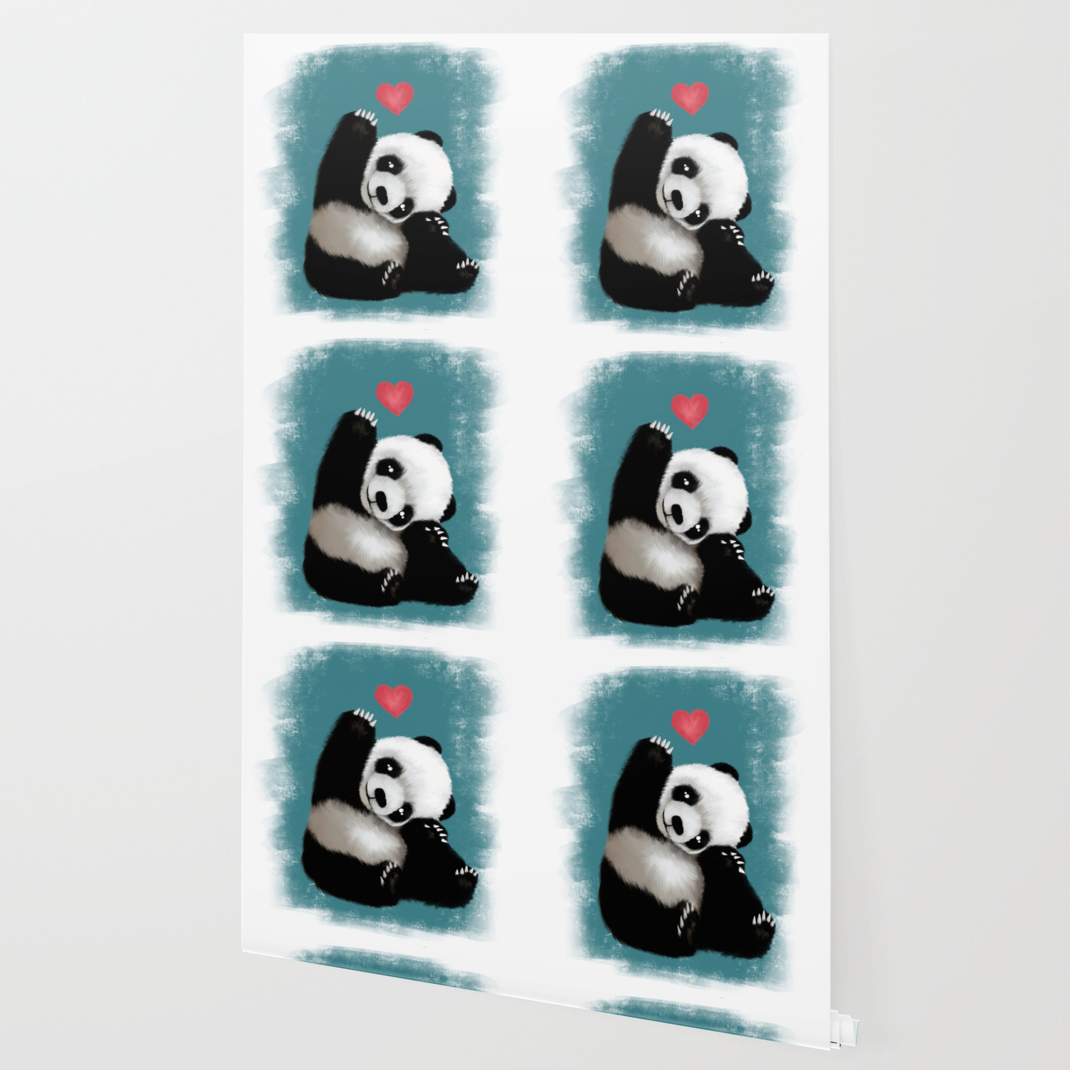 Panda Love Color Wallpaper By Shenyan Society6