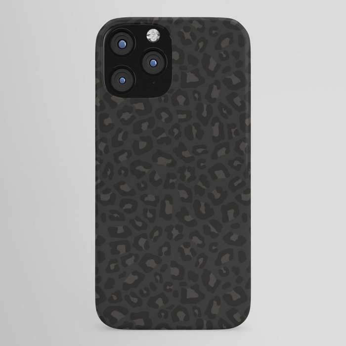 Leopard Print 2.0 - Black iPhone Case