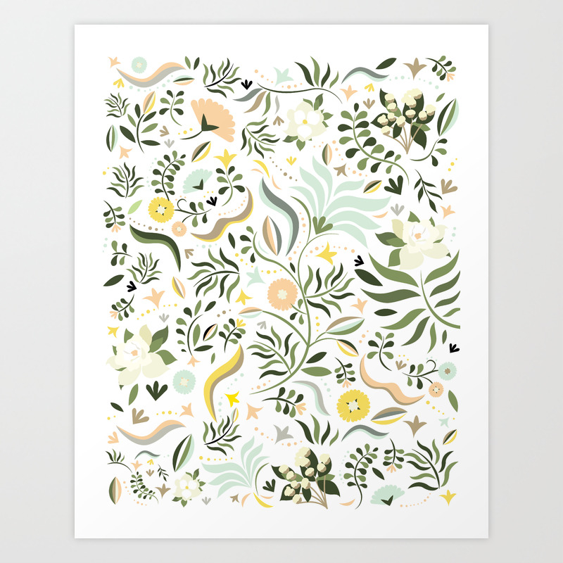Spring At The Farmhouse Art Print By Babybubbleco Society6 Color pictures of baby animals, spring flowers, umbrellas, kites and more! spring at the farmhouse art print by babybubbleco