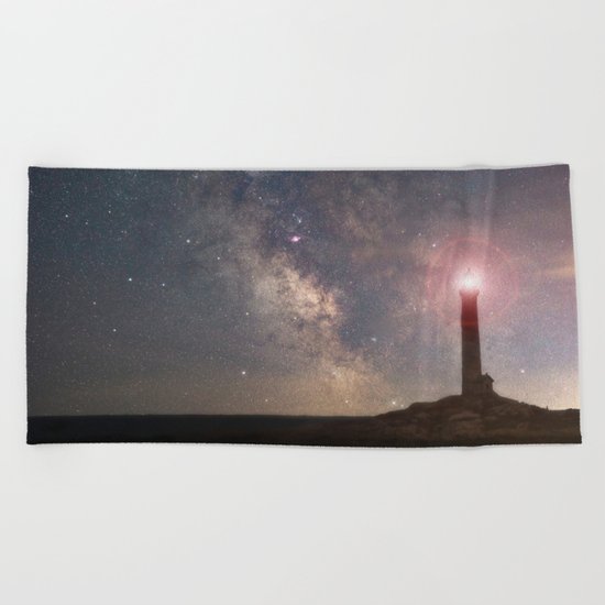 Milkyway over Thacher Island Beach Towel