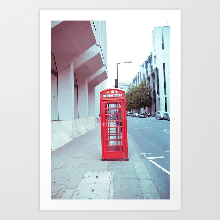 The Lonely London Telephone Booth - London, England Art Print