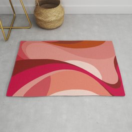 casa organica #5 abstract space illustration Rug | Coral Beige, Architectural, Psychedelic, Curvy, Architect, Mid Century, Browny, Arch, Lines, Mexico 