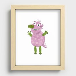 Pink monster Recessed Framed Print