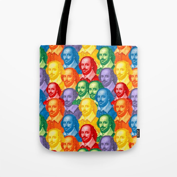 Rainbow Shakespeare Tote Bag