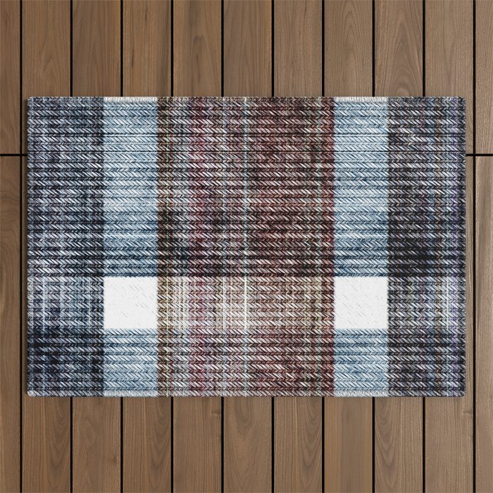 Denim texture jeans pattern Outdoor Rug