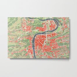Prague map classic Metal Print | Mapping, Bohemia, Cartography, Graphicdesign, Map, City, Czech, Prague, Illustration, Cityscape 