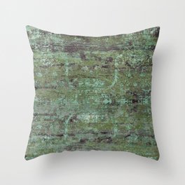 Antique Distressed Sage Green Throw Pillow