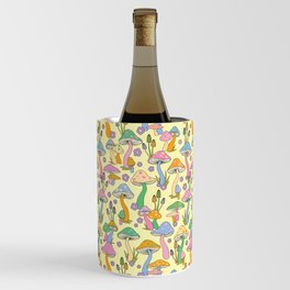 Mushrooms And Daisies Pattern Wine Chiller