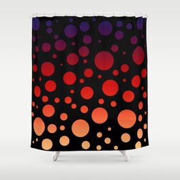 Retro Vibes Dots on Color Gradient - Mahama Shower Curtain