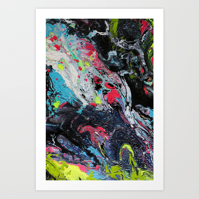 Colorful Abstract Fluid Acrylic Painting 2 Art Print By
