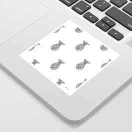 Taupe Pineapples Galore Sticker