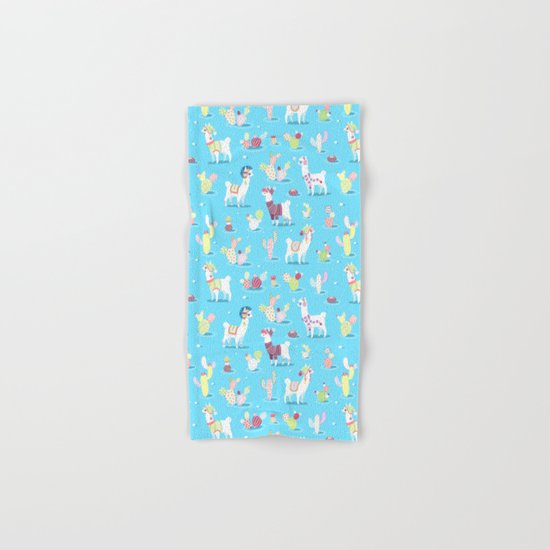 Alpaca Pattern Hand & Bath Towel
