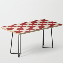 Red Checkers Coffee Table