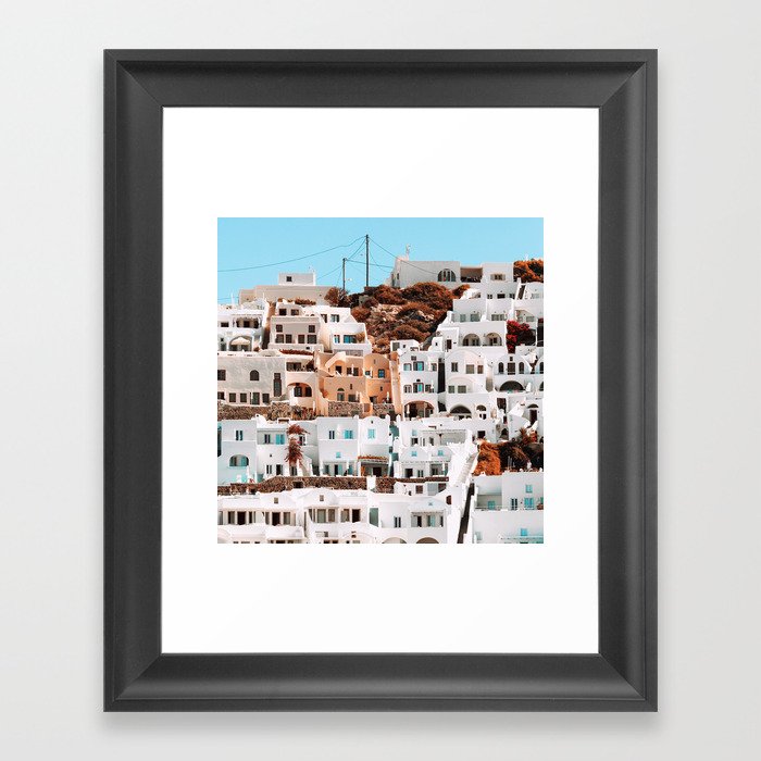 Santorini Island, Greece | Cyclades Islands | Mediterranean Sea | Greek Islands Photography 18 Framed Art Print