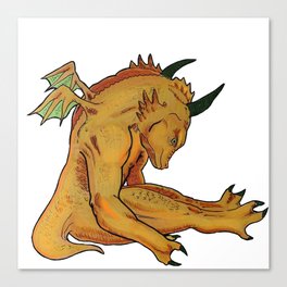 Sad Dragon Canvas Print