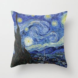 Starry Night by Vincent Van Gogh Throw Pillow