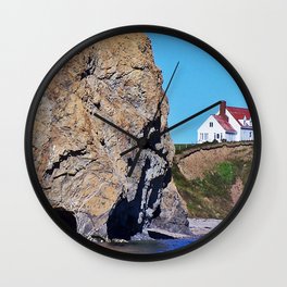 Cliffside Coastal Home Wall Clock
