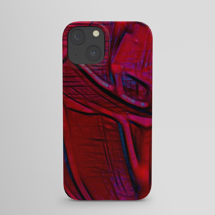 Dripping Red Abstract Painting iPhone Case