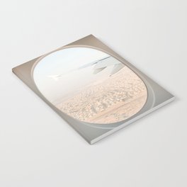 Pastel Plane Window View Photo | Summer Holiday Dubai Air Art Print | Adventure Travel Photography Notebook