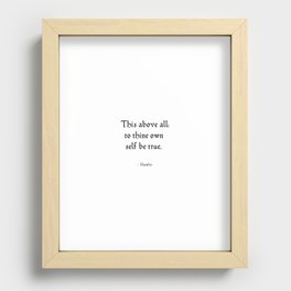 Hamlet - Inspirational Shakespeare Quote Recessed Framed Print