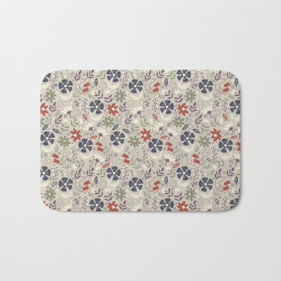 Retro Flora Bath Mat