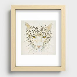 Leopard Lear Recessed Framed Print