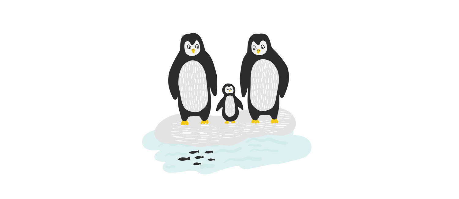 Arctic Penguin Family On Ice Vector Illustration Hand Drawn Animals Coffee Mug By Limolida Society6