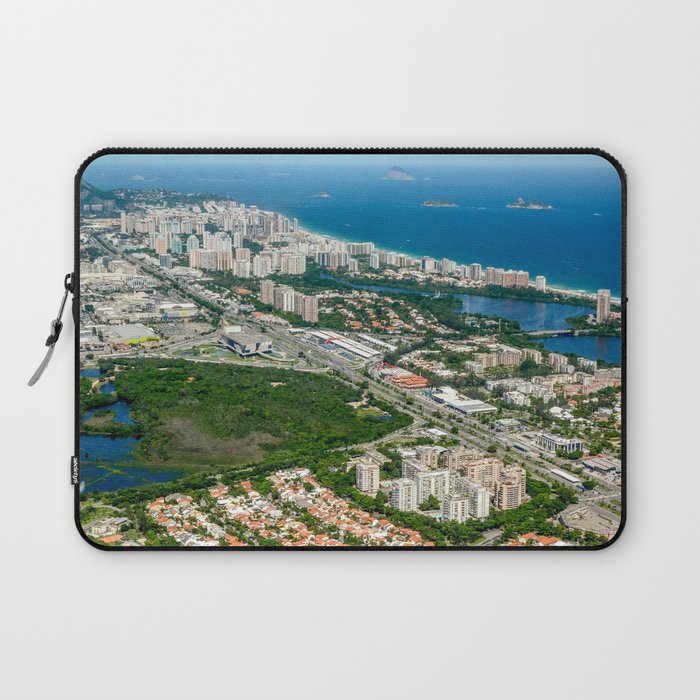 Brazil Photography - Overview Over Bertioga By The Blue Ocean Shore Laptop Sleeve