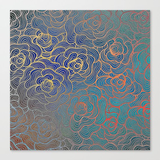 Abstract Roses Canvas Print