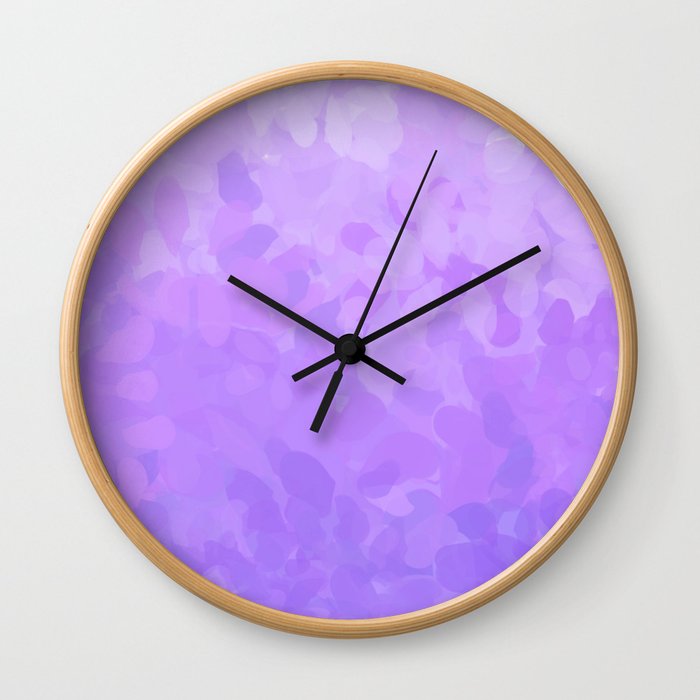 Floral Ombre (Violet) Wall Clock