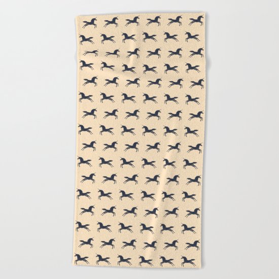 Unicorns Are Real (Pattern) Beach Towel