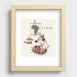 A is for Africa Recessed Framed Print