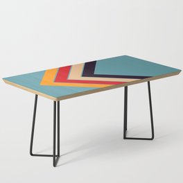 V Shape Colorful Classic Retro Stripes Eopsin Coffee Table