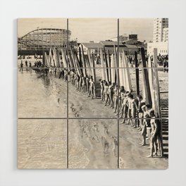 Long Beach Surf Contest 1930s Wood Wall Art