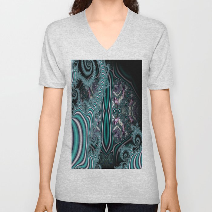 Fractal Design #4 V Neck T Shirt